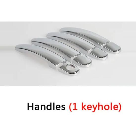 For VW Passat B5 B5.5 Chrome Handle Covers Trim Set for Volkswagen MK5 Sedan Wagon Car Accessories Sticker Car Styling 1996-2005 Handle 1 Keyhole