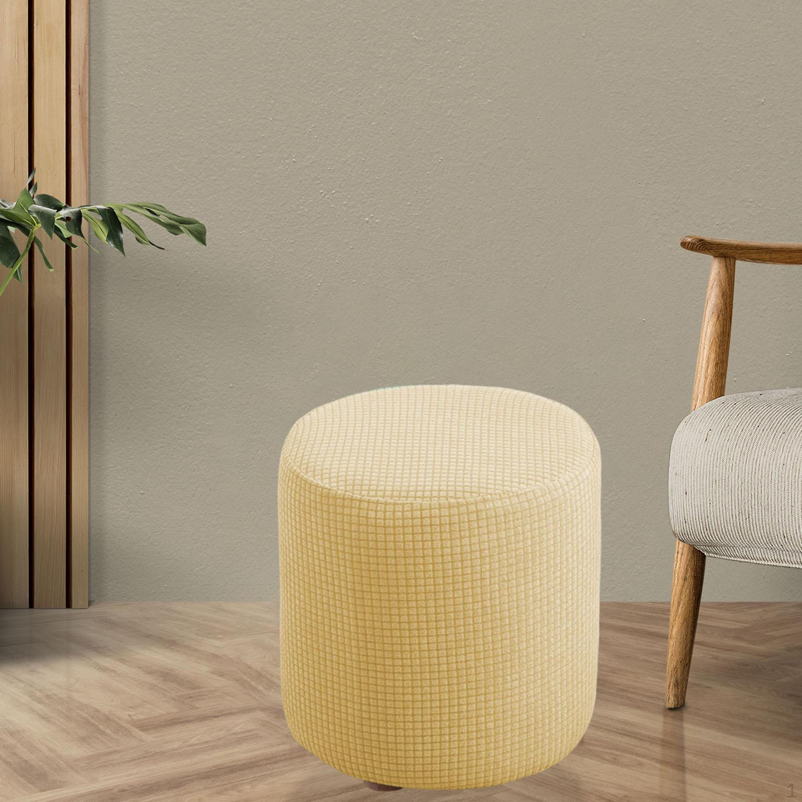 Высокоэластичные круглые чехлы для хранения в гостиной подходят для сиденья 984-1260 дюймов Beige Round Chair Cover 980₽