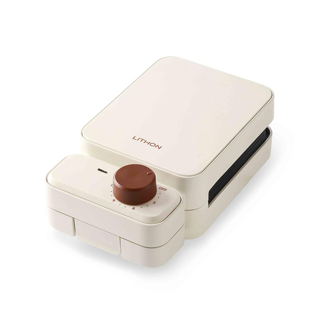 TABETEYA Hot Sandwich Maker with Timer, Compatible with Crustless Bread, Detachable for Easy Cleaning, Toast Time Setting with Dial, KDHS-020I, LITHON