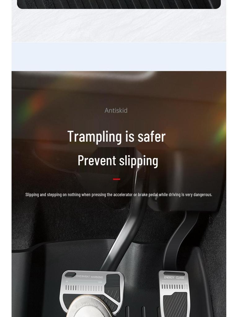 Tesla Model 3 YL Anti-slip Pedal Covers - Metal Accelerator & Brake Accessories