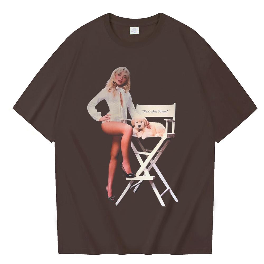 Sabrina Carpenter Best Friend T-Shirt Women Summer Female Y2K Clothing Women Cotton Harajuku Fashion Casual Streetwear Tees Tops