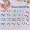 Yousheng 100Pcs/Bag Nail Art Decor Flatback Three-dimensional Mix Size Fine Flash DIY Mini Heart Shape Faux Diamond Nail Charm Nail Salon Supply