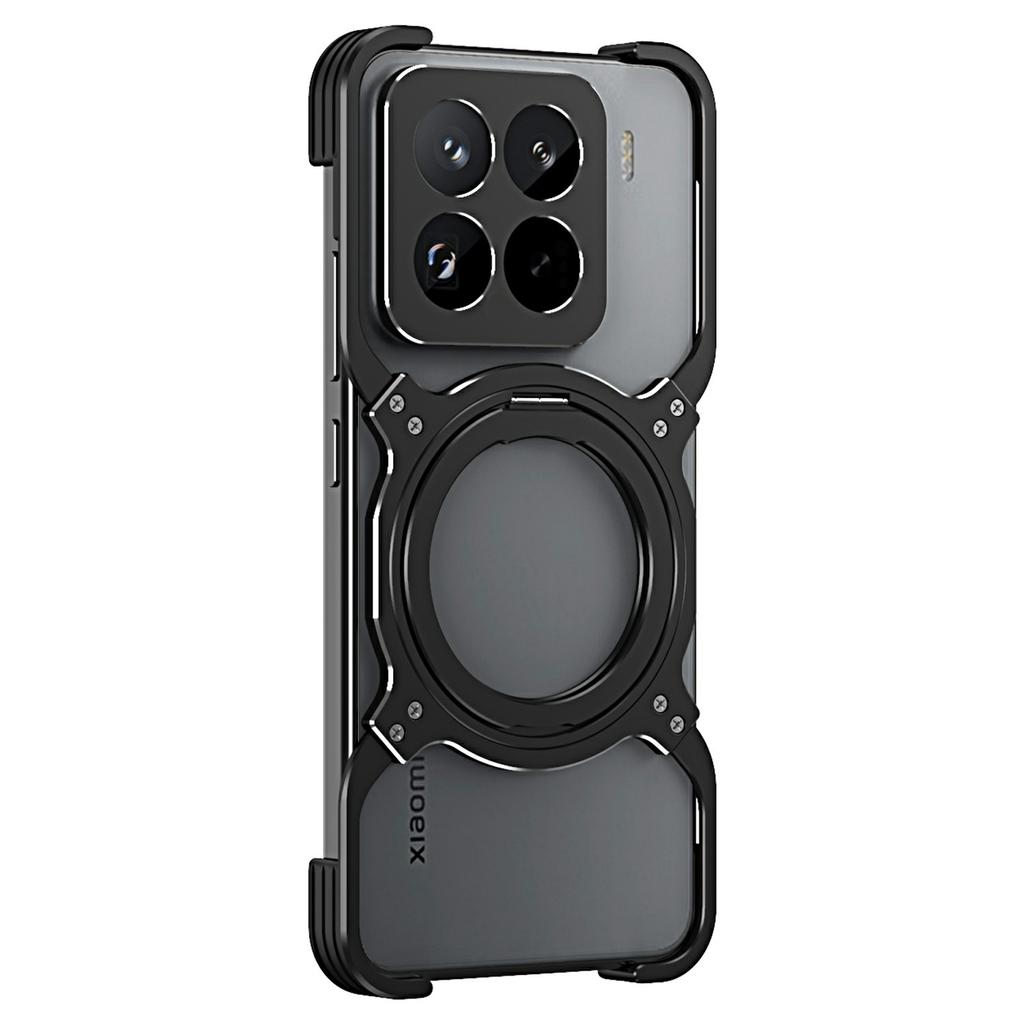 For Xiaomi 15 Pro Kickstand Case Metal Bumper Magnetic Phone Cover