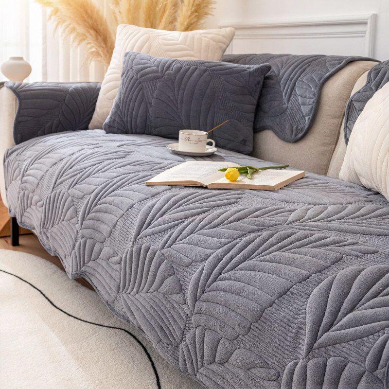 1pc Non-slip Sofa Towel Dog Pet Cushion Winter Thicken Plush Corner Sofa Cover Sectional Chaise Longue Couch Mat Multi-size