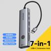 ESSAGER 7 In 1 Expansion Hub with 4K 30Hz HDMI/Type C/USB 3.0/SD TF Card Slot Docking Station