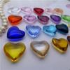 10Pcs Heart Glass Rock Charm Bracelet Necklace Pendant DIY Jewelry Making Craft