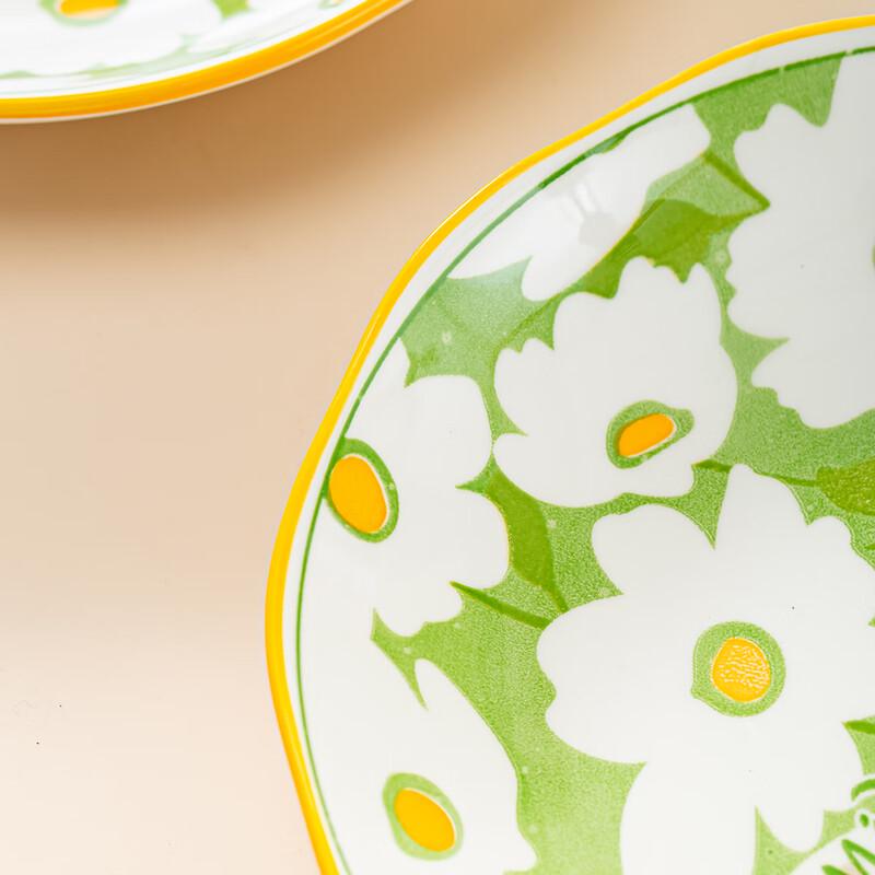 Haoya Jingdezhen Unterglasur Keramik 9-Zoll tiefe Teller - Alice Serie (6er Set)