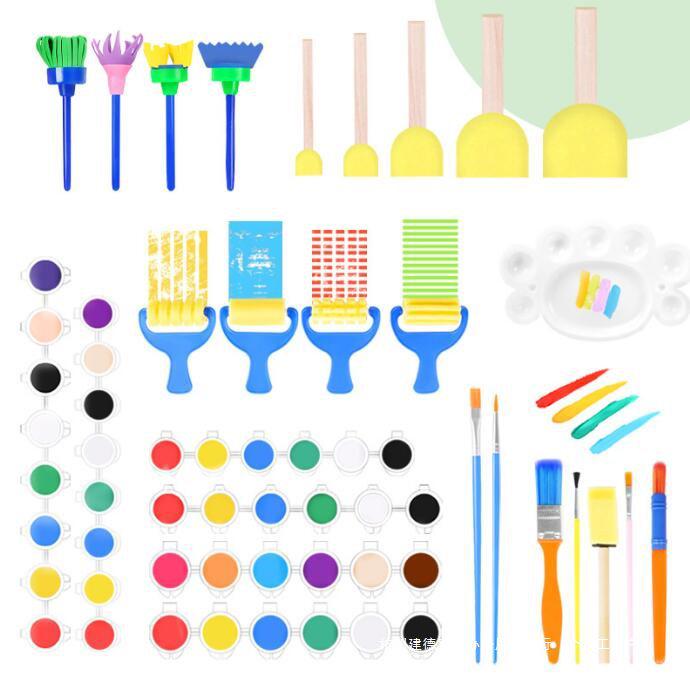 12-Color Waterproof Pigment Set for Kids - DIY Art, Graffiti, and Plaster Painting with 6 Interconnected Pigment Strips