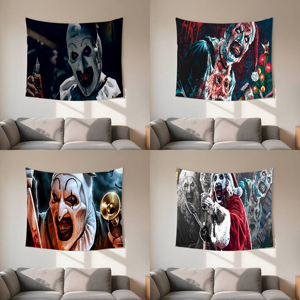 WHalloweensMovie TTerrifier Tapestry Customizable Tapestries Of Various Styleswall Hangings Celebrity Photo Printingwall
