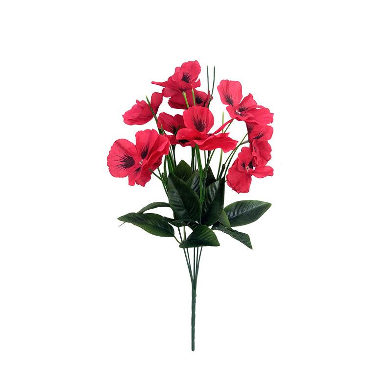 Artificial Flower Phalaenopsis Fake Flower, Pansy Flower Arrangement Home Dining Table Decoration Ornament