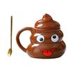 Ceramic Poop Cup 500ml Creative Coffee Mug with Spoon Comfortable Grip Tea Mug Novelty Drinkware Gifts