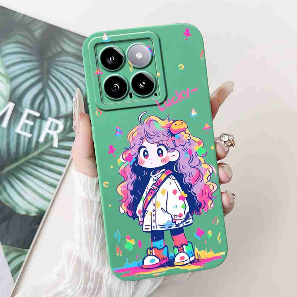 Cover For Xiaomi 14 Case Silicone Shockproof Soft Camera Protective Pattern Matte For Xiaomi 14 Mi14 Xiaomi14 5G 2023 Cases