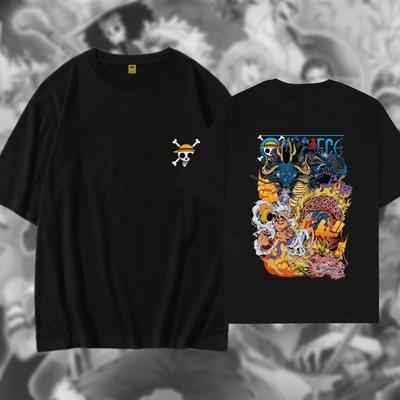 Japanisches One Piece Anime Herren T-Shirt Sommer 2026 100% Baumwolle Bedruckt Kurzarm Harajuku Bequem Y2K beliebtes Shirt