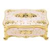 Decorative Jewelry Box with Rose Pattern Vintage Trinket Organizer Box Case for Ring Earrings Necklaces