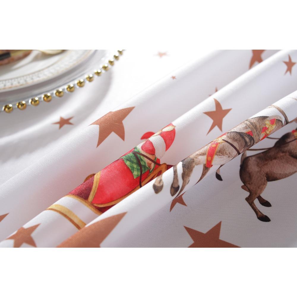 Neue Tischdecke, bedruckte wasserdichte und ölabweisende festliche dekorative Tischdecke für den Weihnachtstag