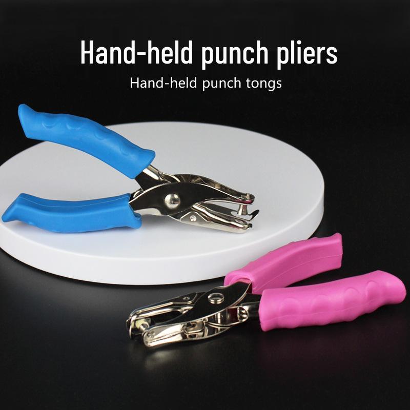 Rubber Grip Handheld Round Hole Punch Pliers