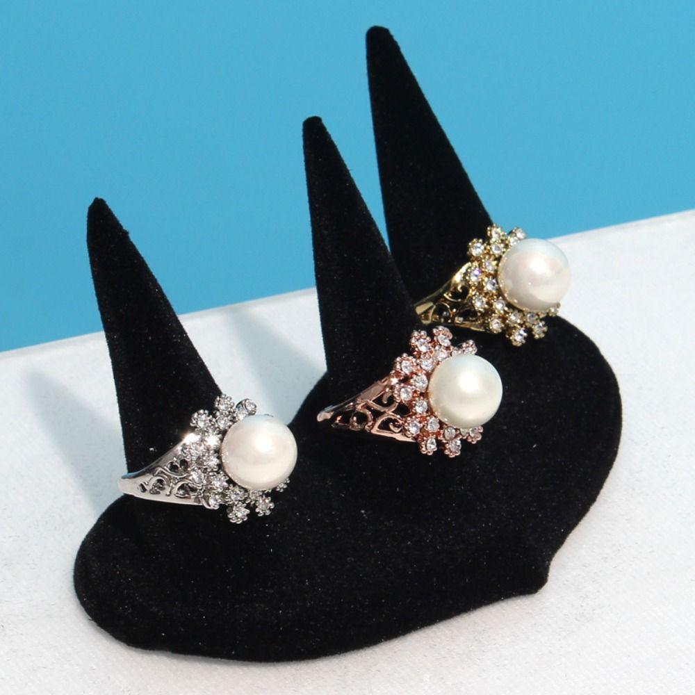 Organizer Rings Display Holder Velvet Ring Display Stand Jewelry Props Jewelry Display Rack Women