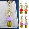 Cartoon Mushroom Keychain Car Key Holder Fashionable Keyring Pendant Bag Decoration for Stylish Women and Students