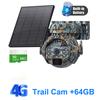 SHIWOJIA 3K 5MP 4G SIM Panel Security PTZ Night Vision PIR Human Detection Surveillance Solar Battery Camera