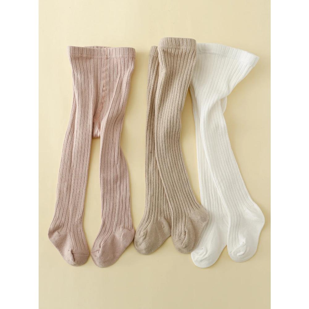 4pairs Toddler Girls Solid Tights