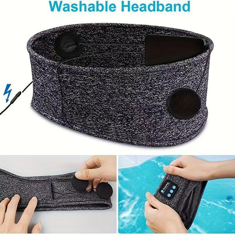 Bluetooth Sleep Music Eye Mask and Sports Headband for Calls and Yoga