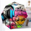 1PC Music Headphones Automatic Folding Umbrella, Portable & Foldable Design with 8 Ribs, 99