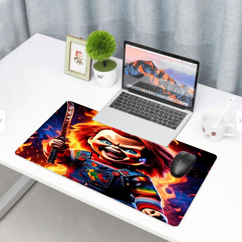 Bride of Chucky Print Mouse Pad, Anti‑Slip Desktop keyboard Mat, for PC Laptop Gaming Working Daily Use, Cool Festival Surprise Gift
