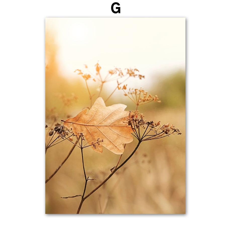 Wall Art Canvas Painting Tree Leaves Pumpkin Rabbit Village Autumn Nordic Posters And Prints Wall Pictures For Living Roon Decor