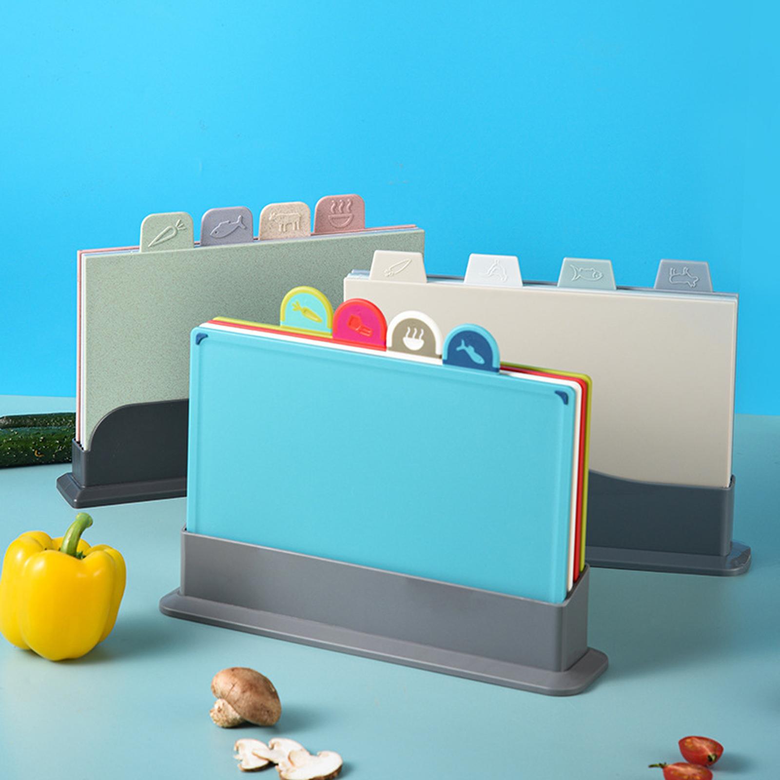 4 Pcs Creative Complementary Food Special Wheat Straw Cutting Board PP Plastic Cutting Board Cutting Board