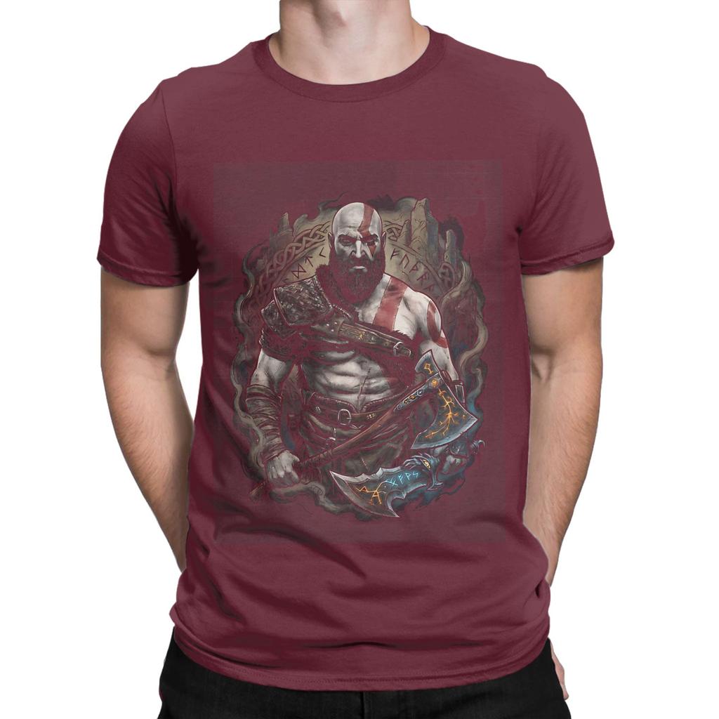 Kratos Tattooed Spartan Warrior Funny 100 Cotton Tshirt God Of War Tees Tops For Unisex