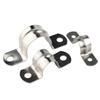 304 Stainless Steel U-Bolt Pipe Clamp Bracket - Pipe & Hose Clip Snap-on Hoop