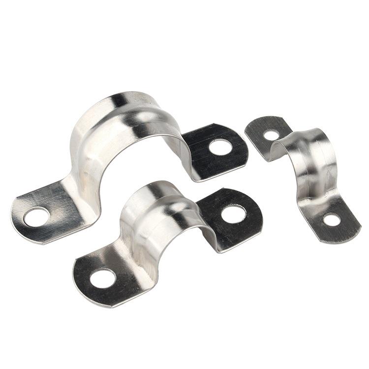 304 Stainless Steel U-Bolt Pipe Clamp Bracket - Pipe & Hose Clip Snap-on Hoop