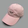 Cappellino da baseball a righe fresche primavera-estate con lettere ricamate, cappellino parasole semplice da viaggio per uomo e donna