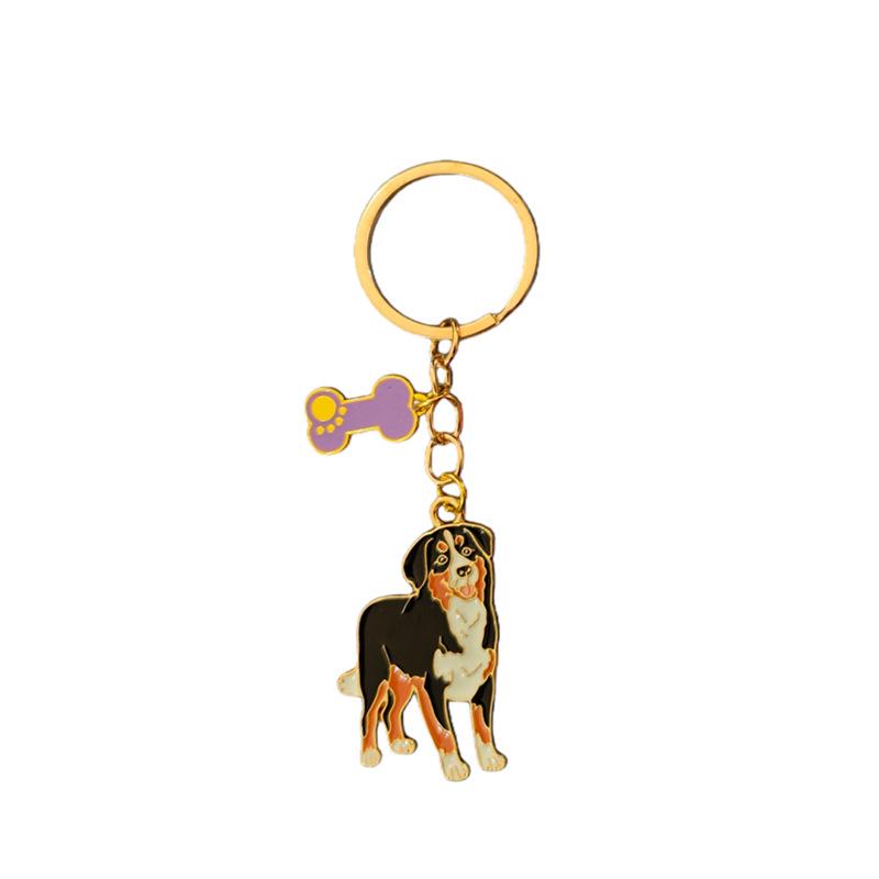 

Bernese Mountain Dog Metal Keychain and Pendant золотий