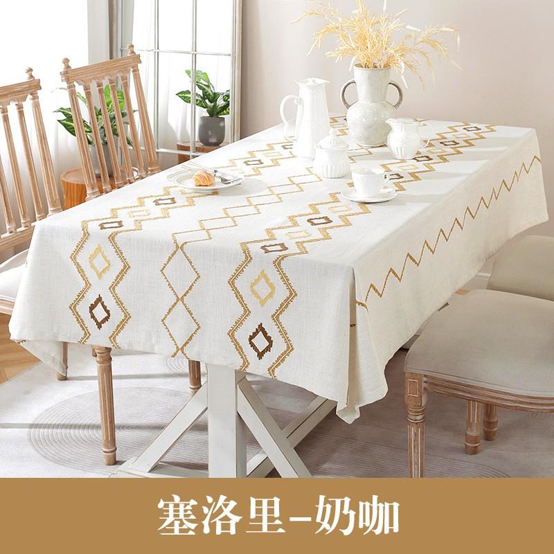 Modern Linen-Look Tablecloth Dining Table Coffee Waterproof Anti-Slip Heat Resistant Decorative Rectangle