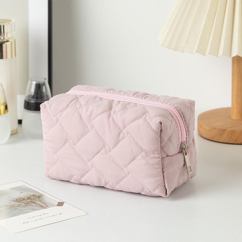 Floral Print Makeup Bag For Women Portable Simple Large Capacity Soft Storage Bag For Travel