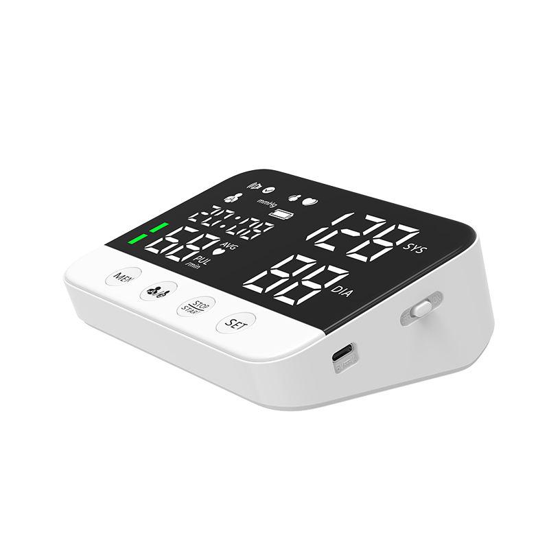 Portable Sphygmomanometer LED Screen Digital Wrist Blood Pressure Monitor Heart Rate Pulse Meter Measure Household Use