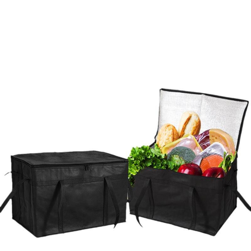 Xxxlsize Large-Capacity Insulated Bag, Reusable, Three-Layer Insulated Pizza Delivery Bag, Portable Waterproof Refrigeration Bag