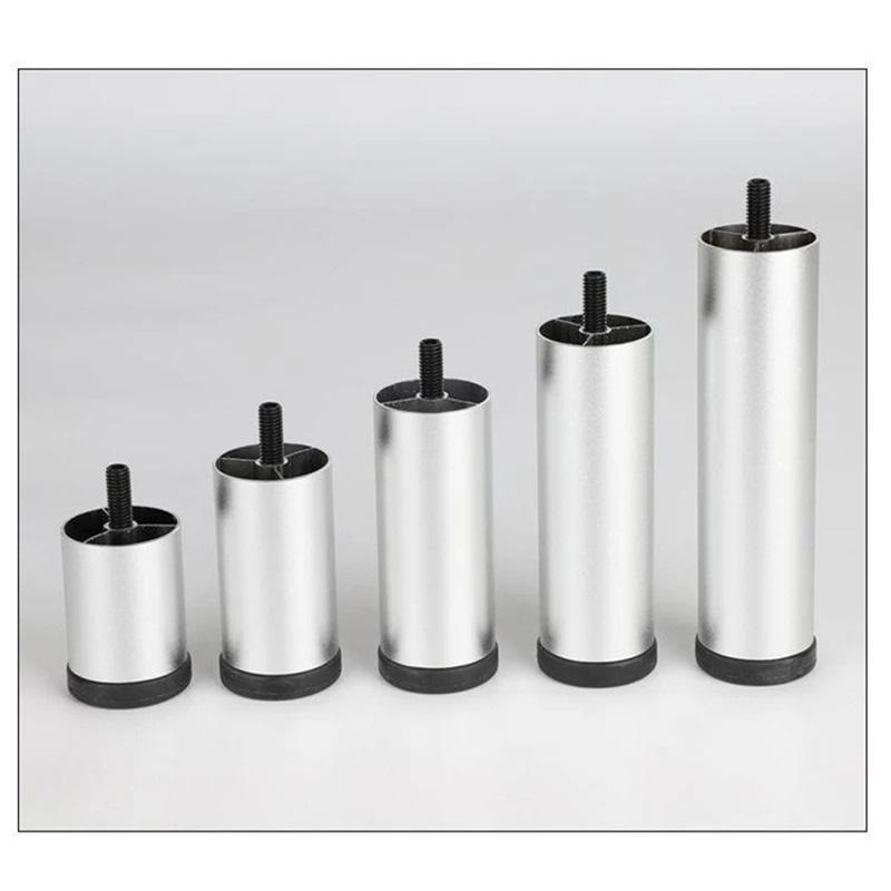 4 Stück verstellbare Möbelfüße M8 Aluminiumlegierung Tischbeine für TV-Schrank, Kleiderschrank, erhöhte Kühl-, Waschmaschinenfüße