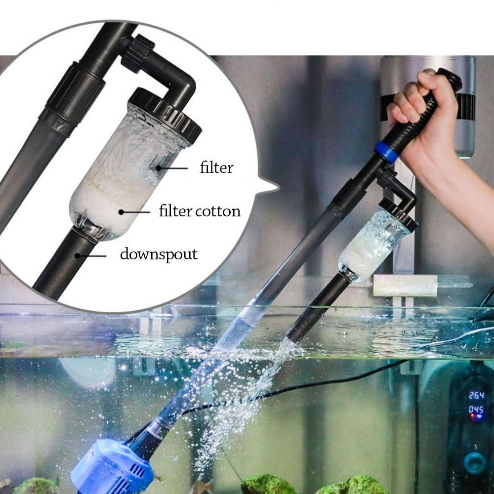 Strong Suction Electric Aquarium Cleaner Multi-Function Silent Automatic Fish Tank Cleaner Gravel Extractor 16/20W