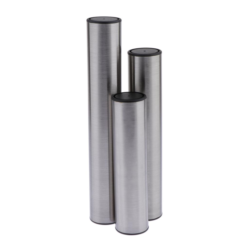 SIlver 2Colors Portable Stainless Steel Sand Shaker Percussion Cylinder Sand Shaker