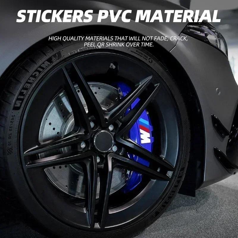 1set Car Brake Caliper Badge Emblem Stickers Auto Gadget For Bmw M X1 X3 X5 X6 E30 E90 M3 E84 E83 F25 E91 E60 F15 F16 E70 F30 Z4