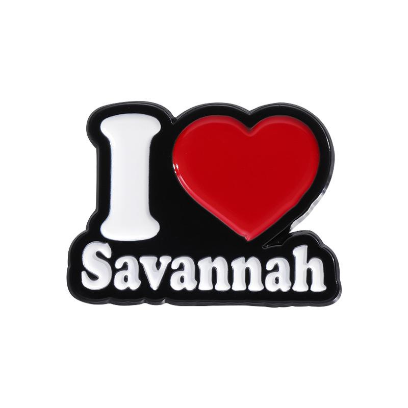 

Heart Creative Red Metal Badge Accessory Brooch Featuring Unique Design Alphabet QHXZ189