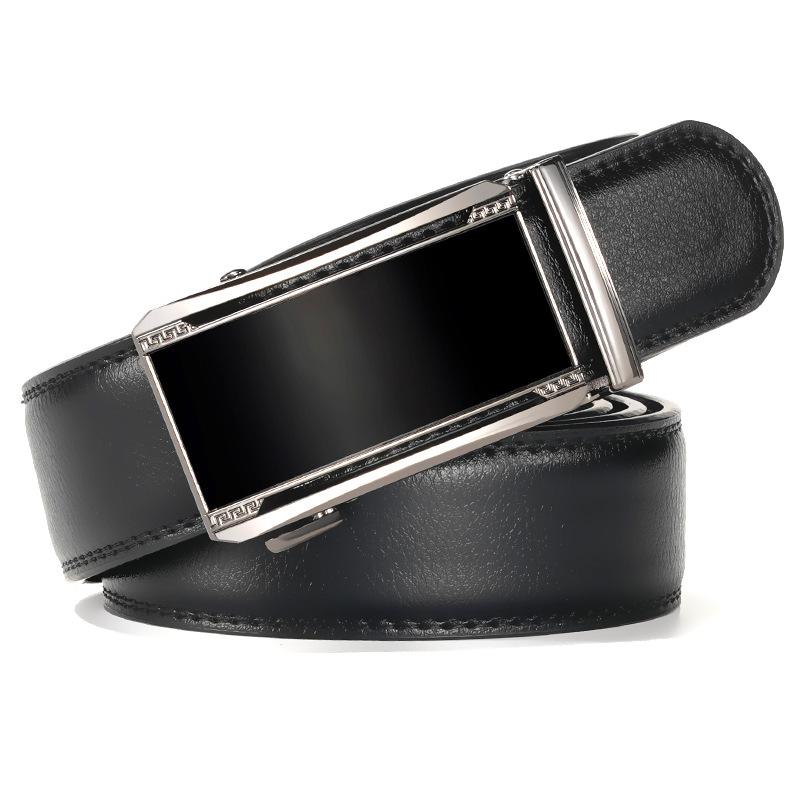 Men's New Belt Trendy Alloy Automatic Buckle Leather Pants Belt Business Casual Young and Middle Aged Belt Men