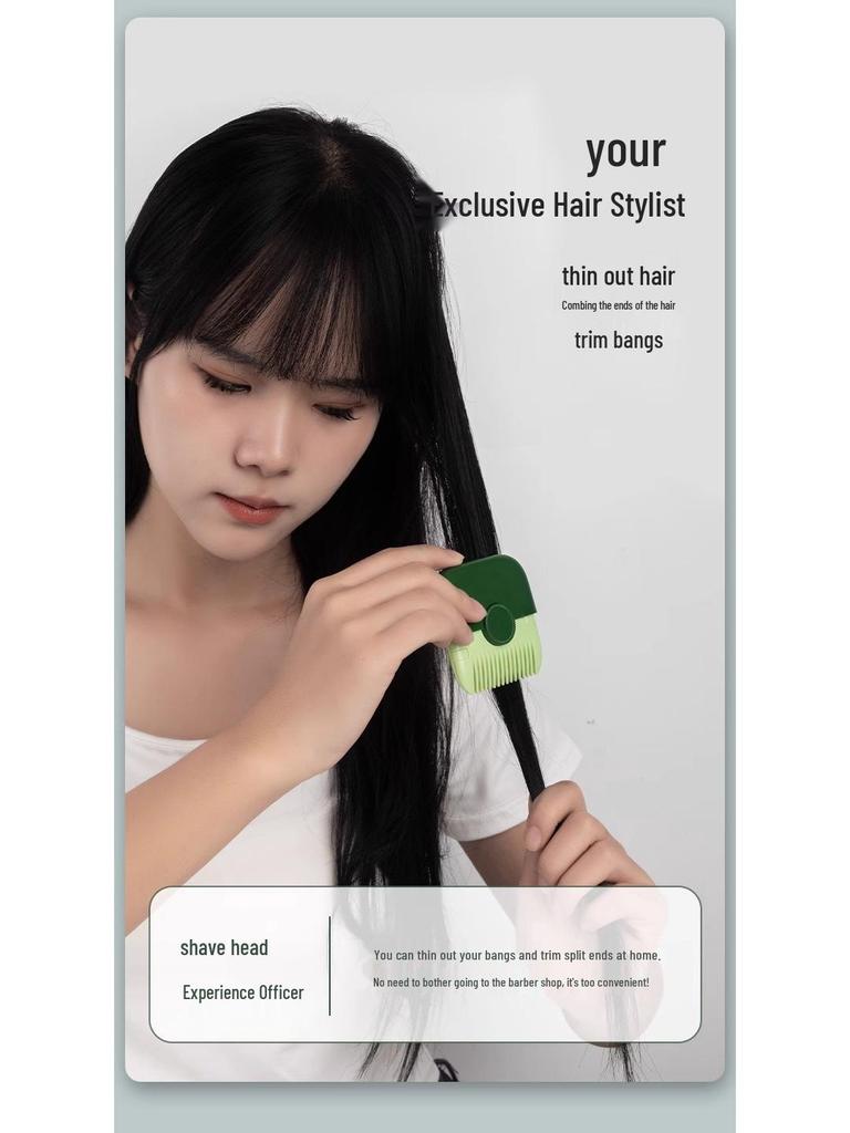 Two-in-One Hair Thinning Comb for Trimming Bangs & Frizzy Hair – Ideal for Girls, Children, and Babies