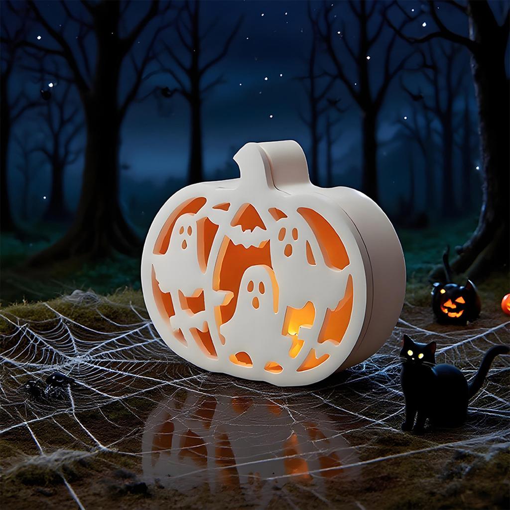 4 Pieces Halloween Pumpkin Silicone Molds Tea Light Holder Plaster Molds Resin Molds for DIY Crafts