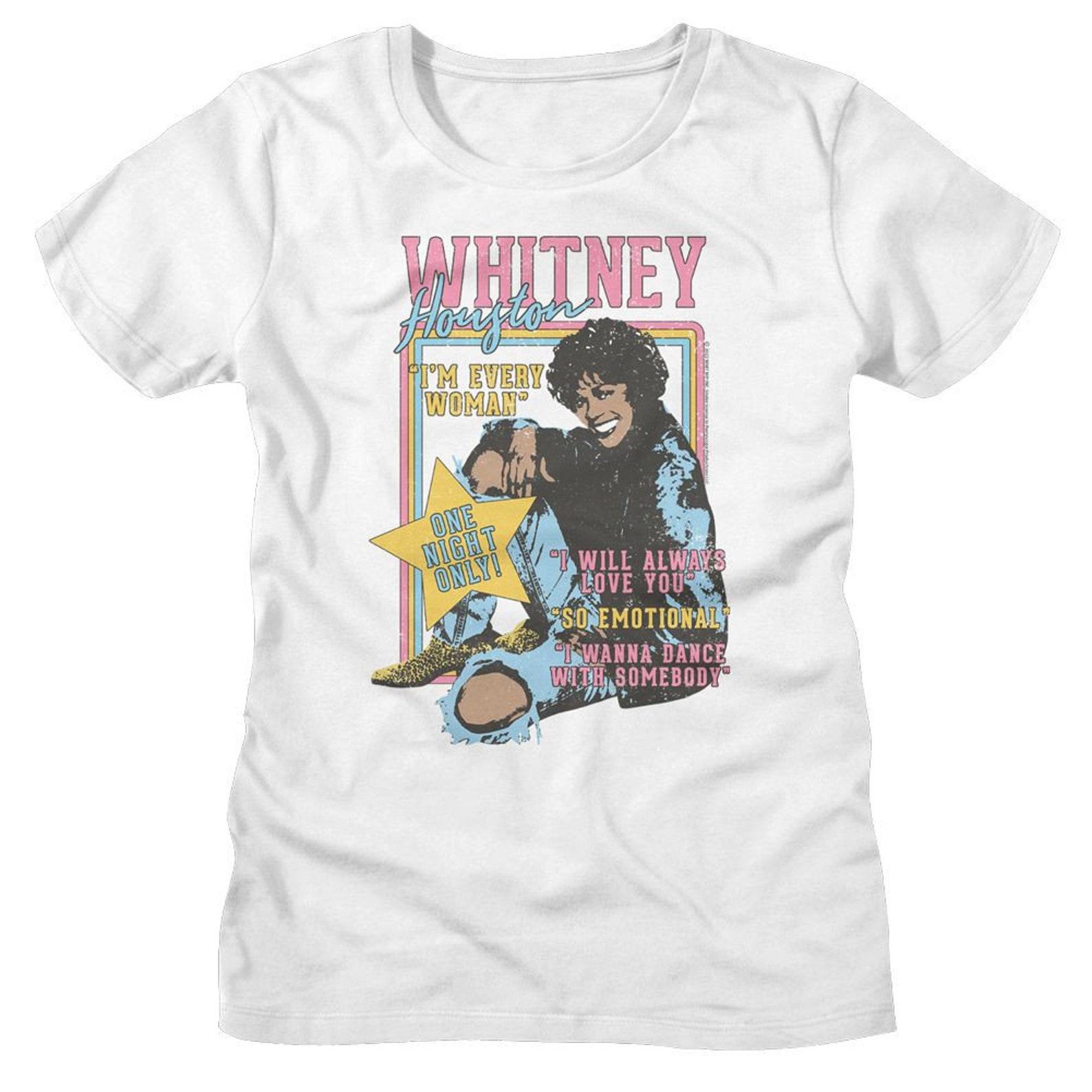 Whitney Houston One Night Only White Women s T-Shirt XL