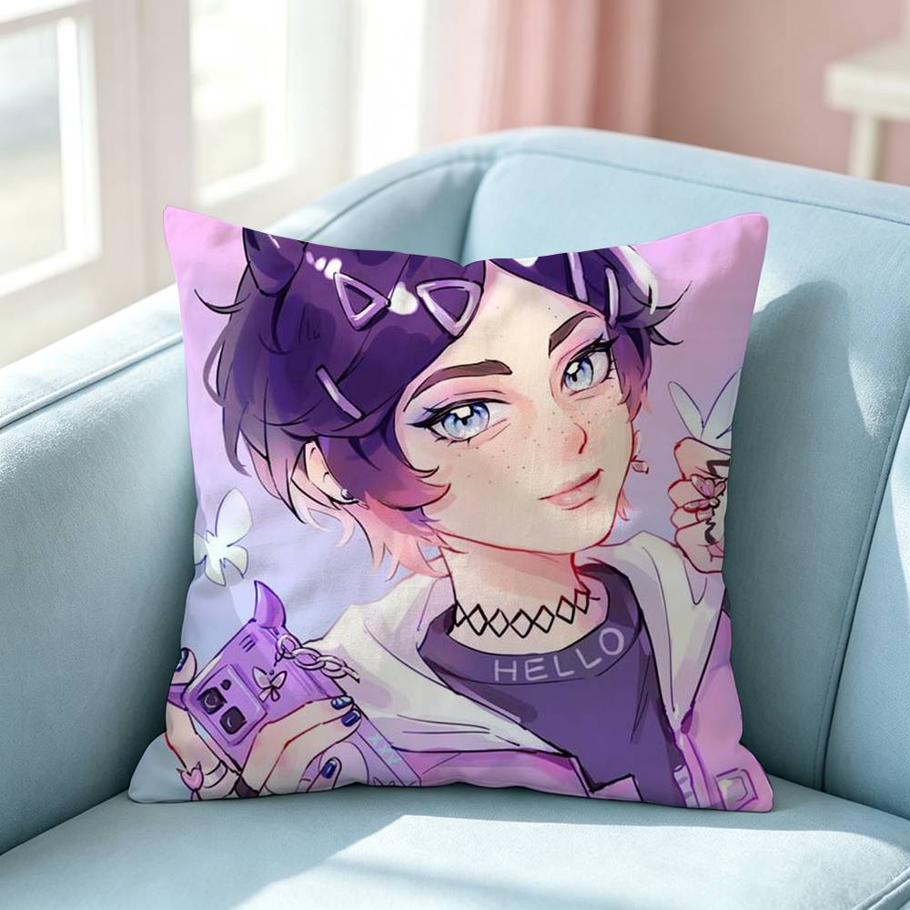 Hot Shooting Character Clove Clove Pillow Case Square DoubleSided Sofa Cushion Cover Bedroom Bedside Pillow