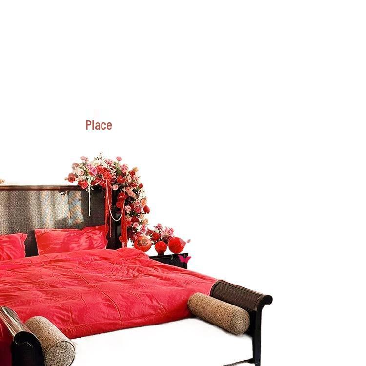 Doppeltes Glück Hochzeitsbanner und Schmetterlingsdekorationsset für Schlafzimmer