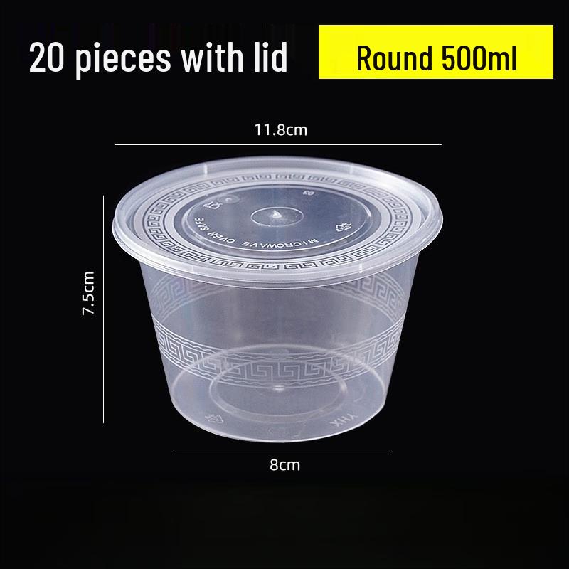 

ZISIZ Disposable Plastic Round Bowls